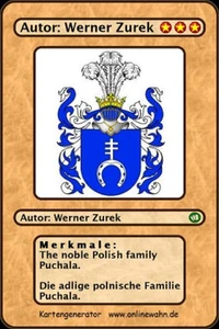 The noble Polish family Puchala. Die adlige polnische Familie Puchala.