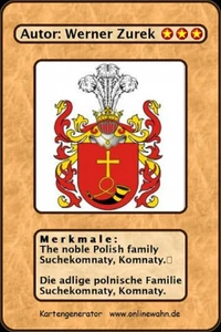 The noble Polish family Suchekomnaty. Die adlige polnische Familie Suchekomnaty.