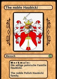 The noble Polish Haubicki family. Die adlige polnische Familie Haubicki.