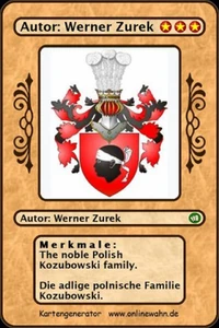 The noble Polish Kozubowski family. Die adlige polnische Familie Kozubowski.